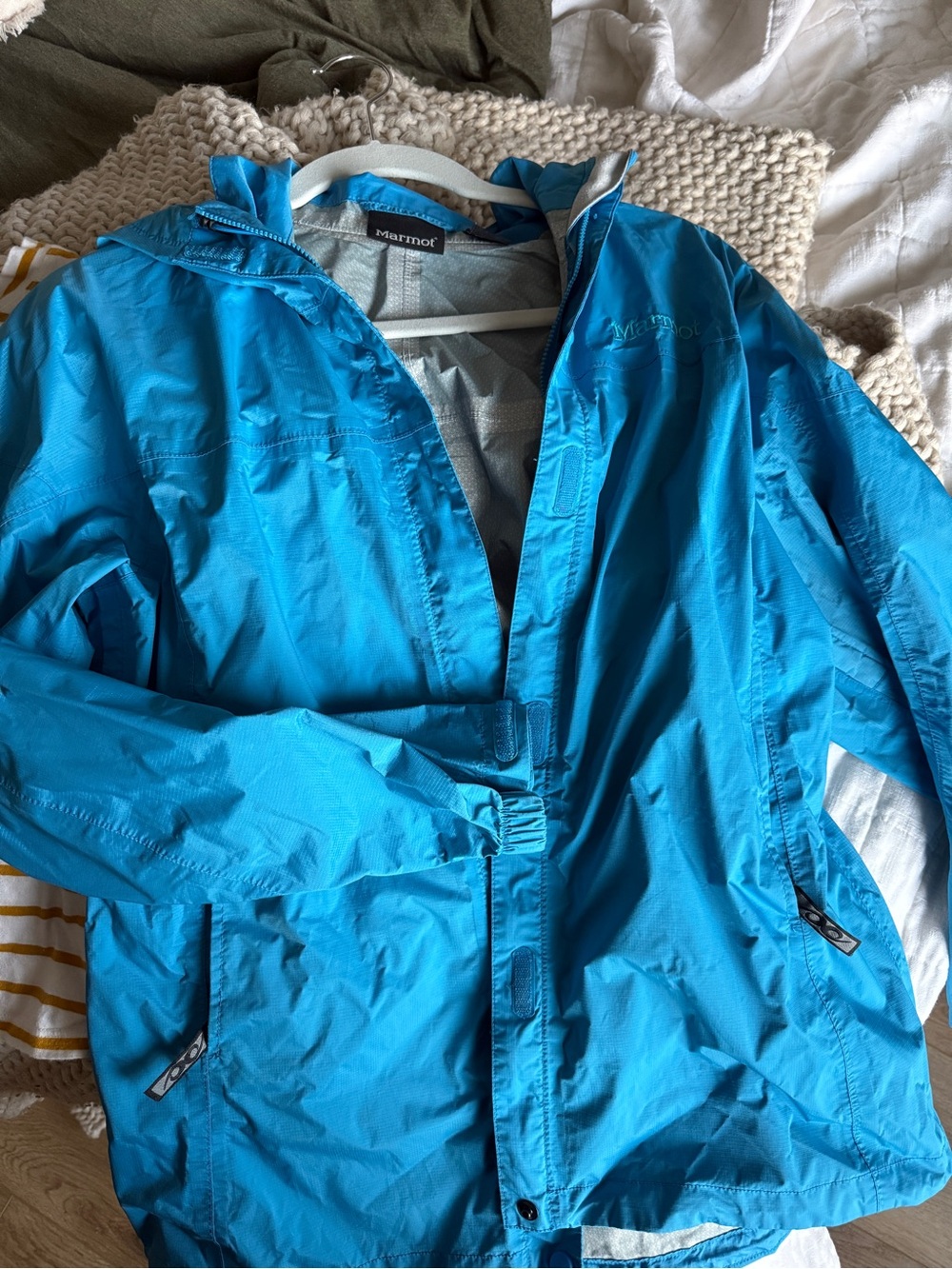 Marmot Women's Teal Blue Waterproof Shell Jacket